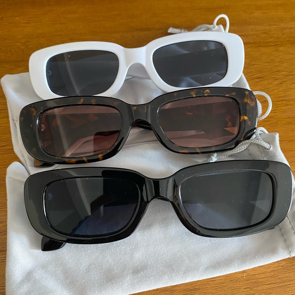 Sunglasses Set Of 3 - Rectangular Retro Vintage 9… - image 1